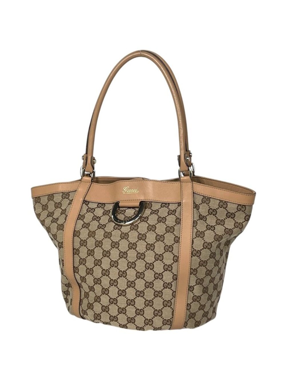 Gucci GG Pattern Tote Abbey Canvas Beige
